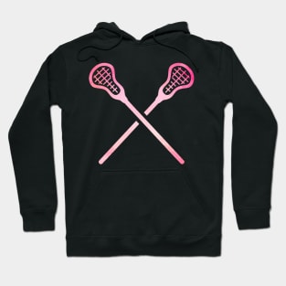 Lacrosse Stick Pink Hoodie
